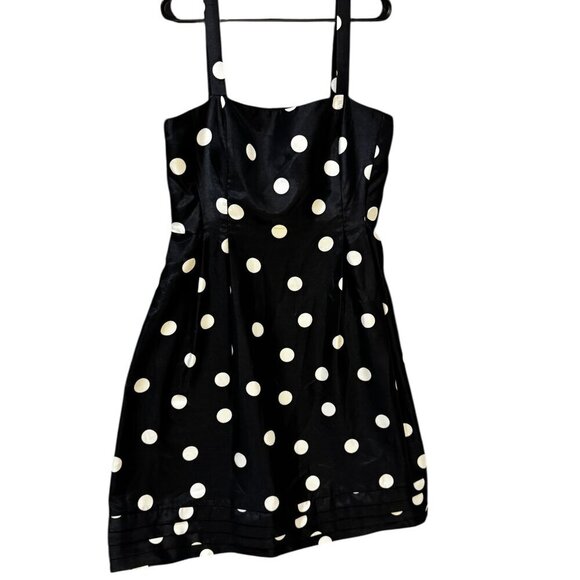 Jessica Howard Black & White Polka Dot Fit & Flare Dress - Size 14 - Picture 1 of 5